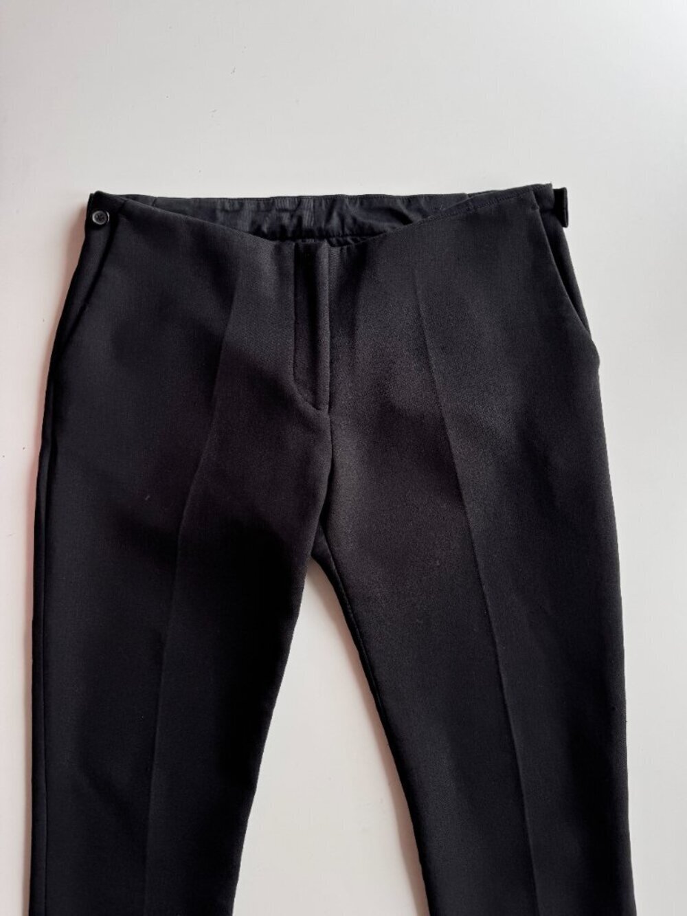 ACNE STUDIOS Cig D Wool Mid Rise Cropped Tapered Trousers Pants, Size 36/S - Picture 3 of 11